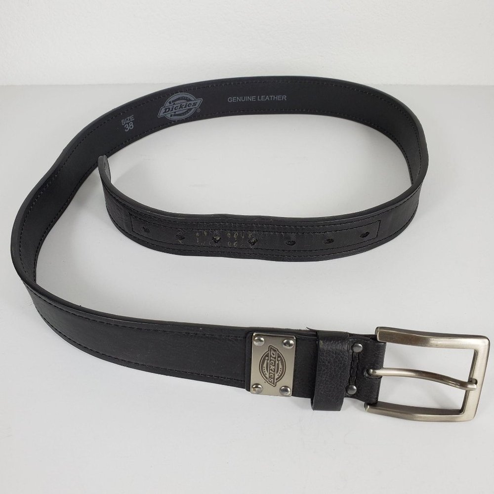 Dickies Black Genuine Leather Belt UNISEX 38